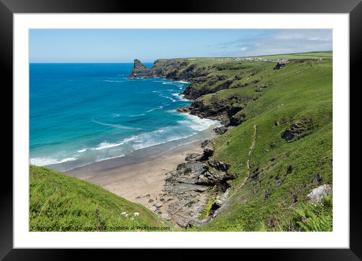 Cornwall - Coastal scenery north of Tintagel Framed Mounted Print by Keith Douglas