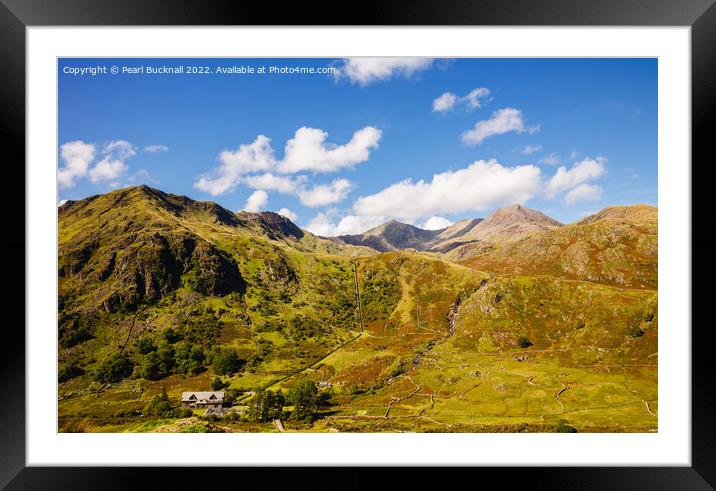 Cwm Dyli and Snowdon Horseshoe Snowdonia Wales Framed Mounted Print by Pearl Bucknall