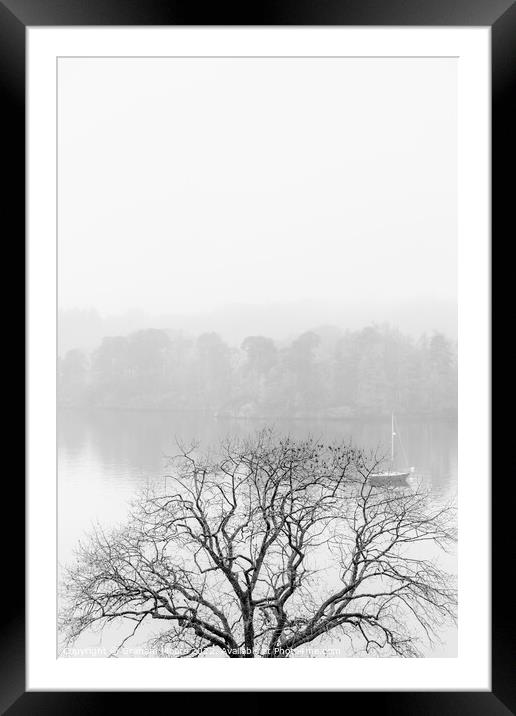Windermere early morning mist Framed Mounted Print by Graham Moore