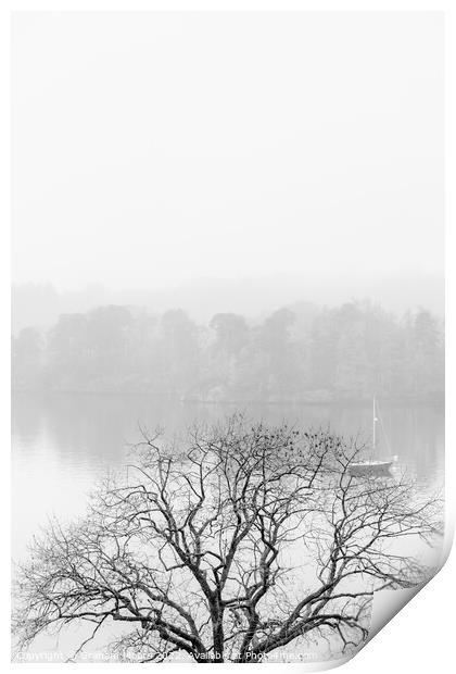 Windermere early morning mist Print by Graham Moore