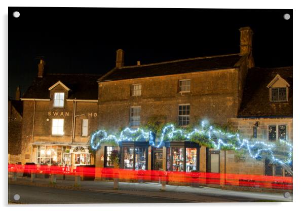 Festive Wonderland in Broadway Cotswolds Acrylic by Andy Evans Photos