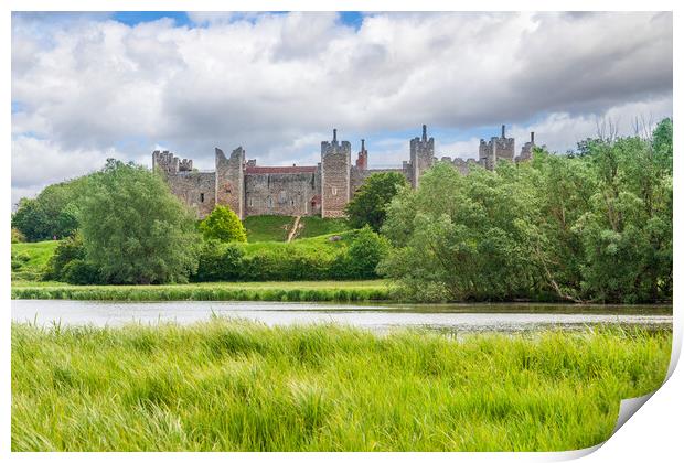 Framlingham castle Print by Kevin Snelling