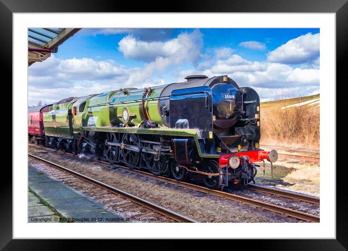 British India Line steam locomotive Framed Mounted Print by Keith Douglas