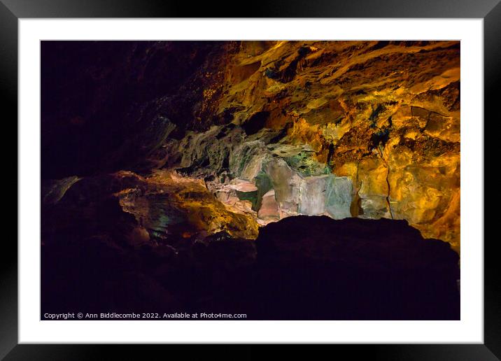 In the Cave of the greens Framed Mounted Print by Ann Biddlecombe