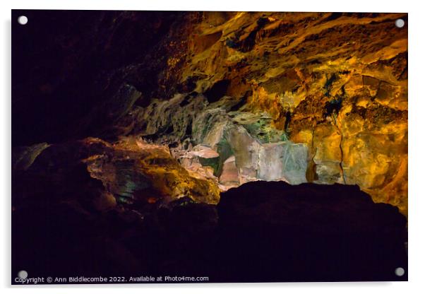 In the Cave of the greens Acrylic by Ann Biddlecombe