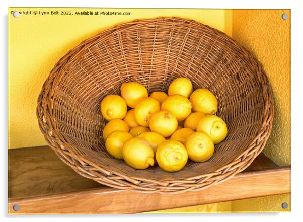 Basket of Lemons Acrylic by Lynn Bolt