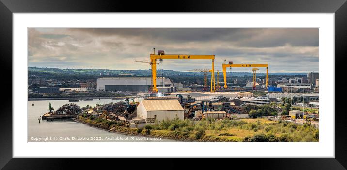 Samson and Goliath Framed Mounted Print by Chris Drabble