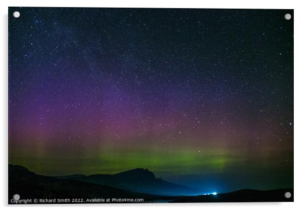 Aurora Borealis from The Storr on Skye. #1 Acrylic by Richard Smith