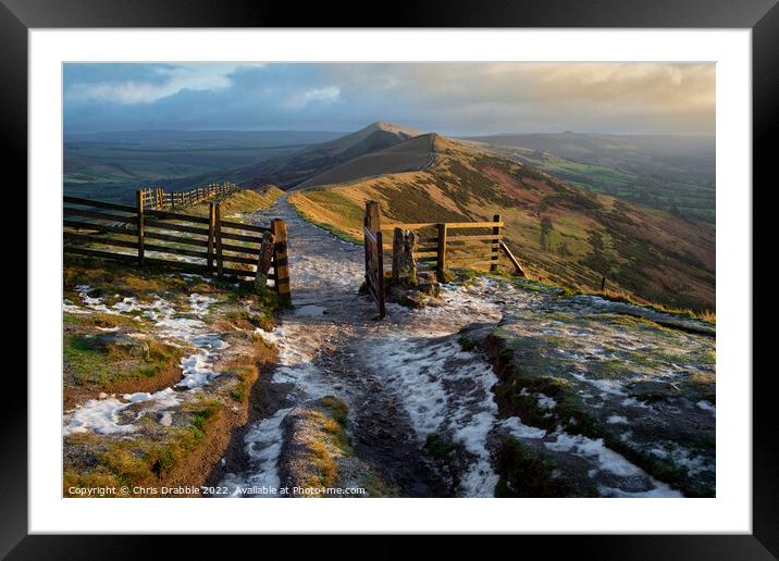 The Great Ridge at Dawn Framed Mounted Print by Chris Drabble