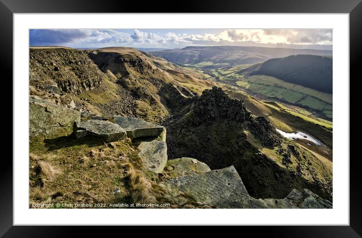 The Tower at Alport Castles Framed Mounted Print by Chris Drabble