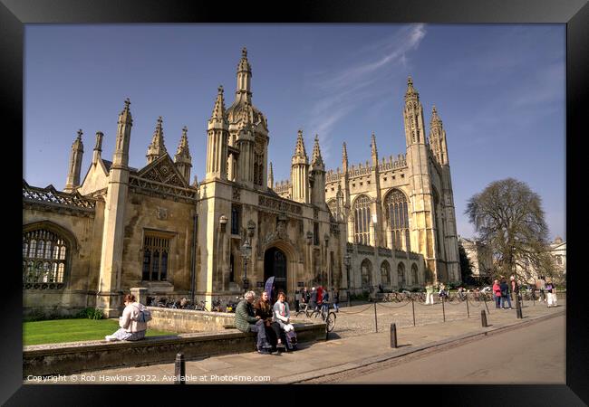 Kings College of Cambridge Framed Print by Rob Hawkins