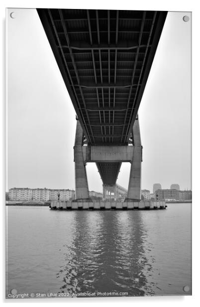 Bridge over the Huangpu river Acrylic by Stan Lihai