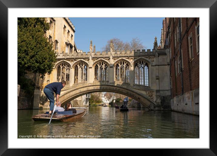 Cambridge Bridge of Sighs  Framed Mounted Print by Rob Hawkins