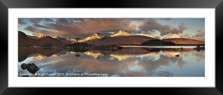 Loch Nah Achlaise Framed Mounted Print by Creative Photography Wales