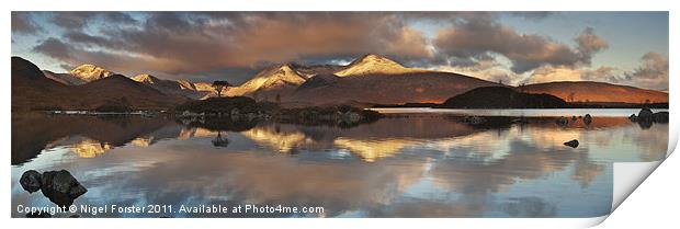 Loch Nah Achlaise Print by Creative Photography Wales