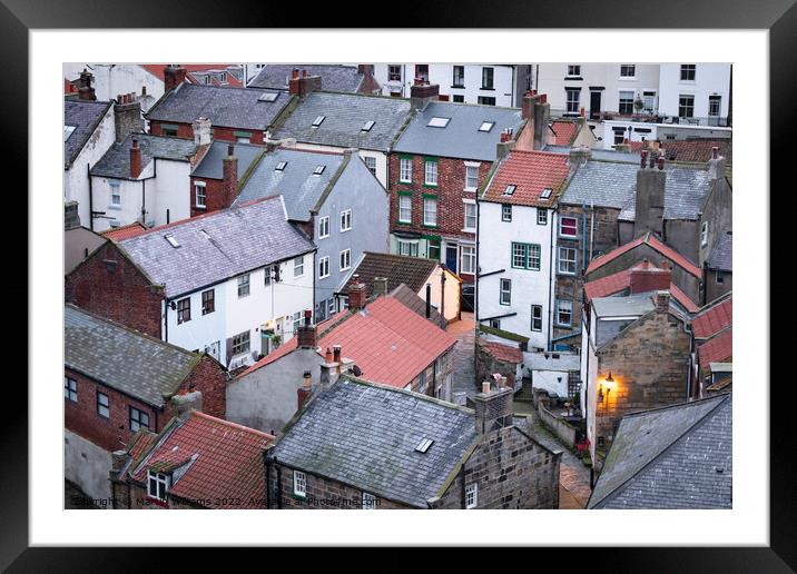Staithes rooftops Framed Mounted Print by Martin Williams