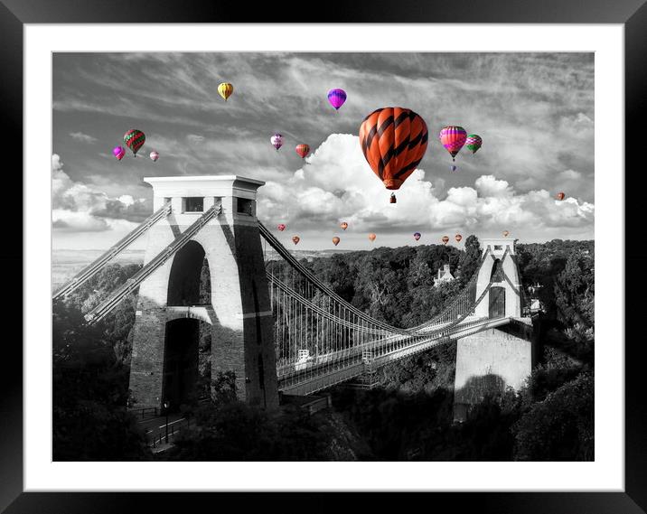 Popped Balloons Framed Mounted Print by David Neighbour
