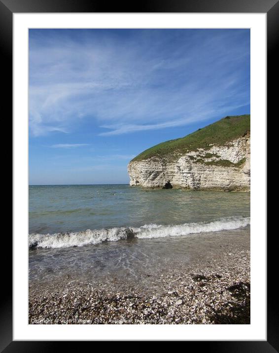North Landing, Flamborough Framed Mounted Print by Victoria Copley