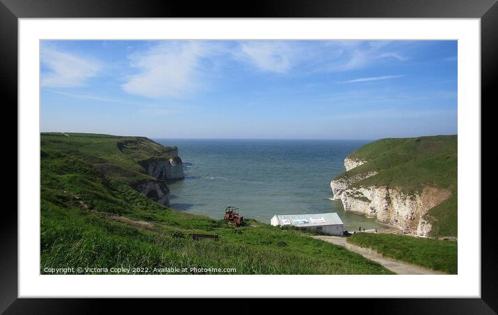 North Landing, Flamborough Framed Mounted Print by Victoria Copley