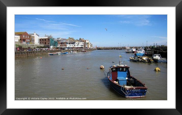 Bridlington harbour Framed Mounted Print by Victoria Copley