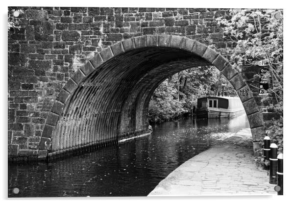 Sowerby Bridge Canal Acrylic by Glen Allen