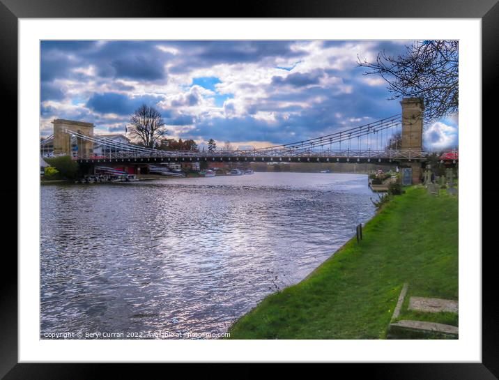 Magnificent Marlow Bridge Framed Mounted Print by Beryl Curran