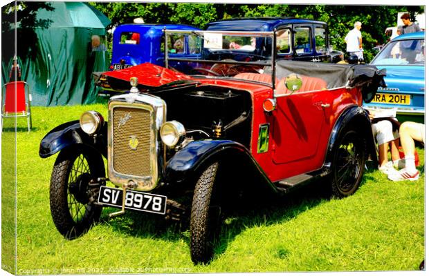 1930 Austin 7 Tourer. Canvas Print by john hill