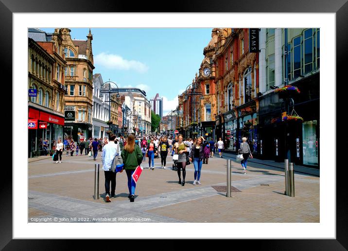 Sunday shopping at Leeds Framed Mounted Print by john hill