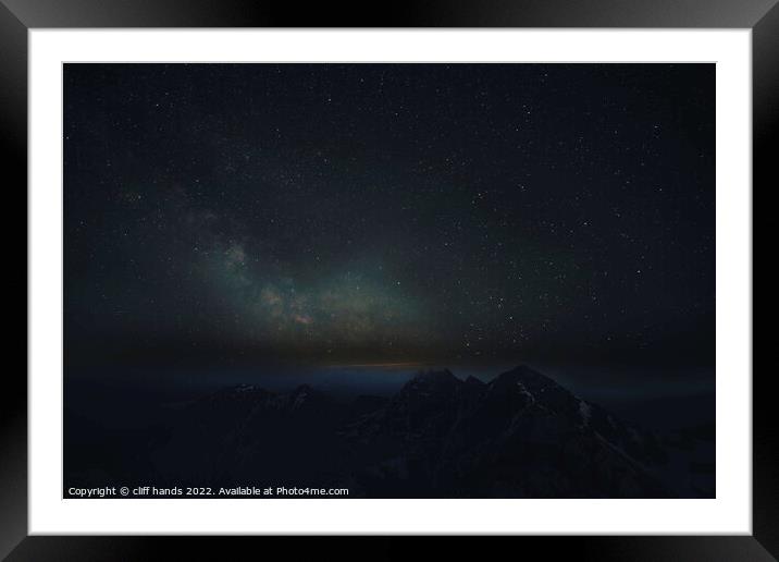 Milky way over Scotland's mountains Framed Mounted Print by Scotland's Scenery