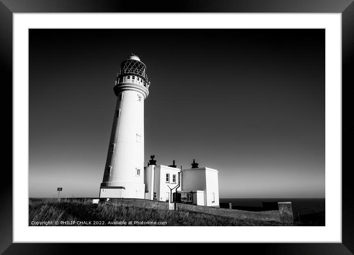 Flamborough lighthouse 686 Framed Mounted Print by PHILIP CHALK