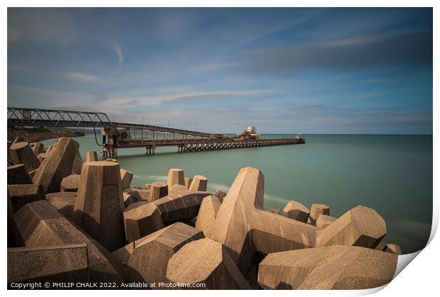 Raynes jetty Llanddulas 687 Print by PHILIP CHALK