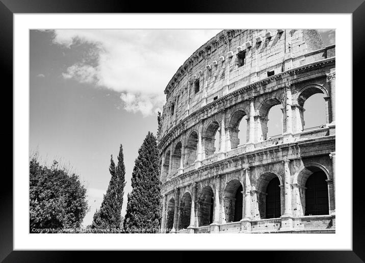 Building Coliseum Framed Mounted Print by Veronika Druzhnieva