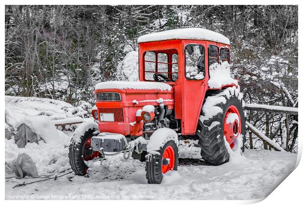 Tractor Parked, Olympus Mount National Park, Greece Print by Daniel Ferreira-Leite