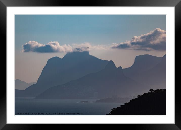 Pedra da Gávea - Rio de Janeiro Framed Mounted Print by Lucas Mann