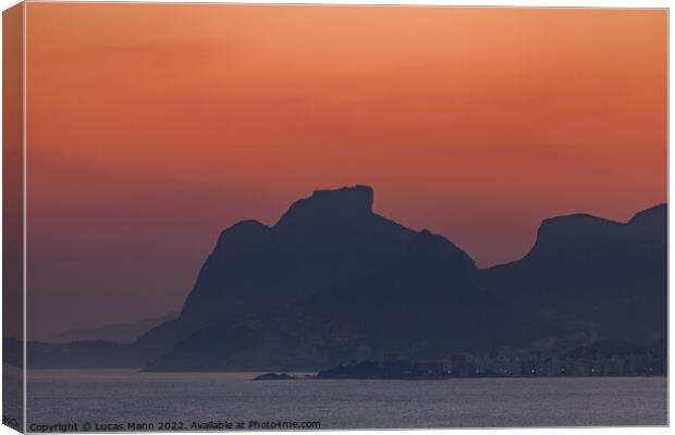 Sunset in Rio de Janeiro Canvas Print by Lucas Mann