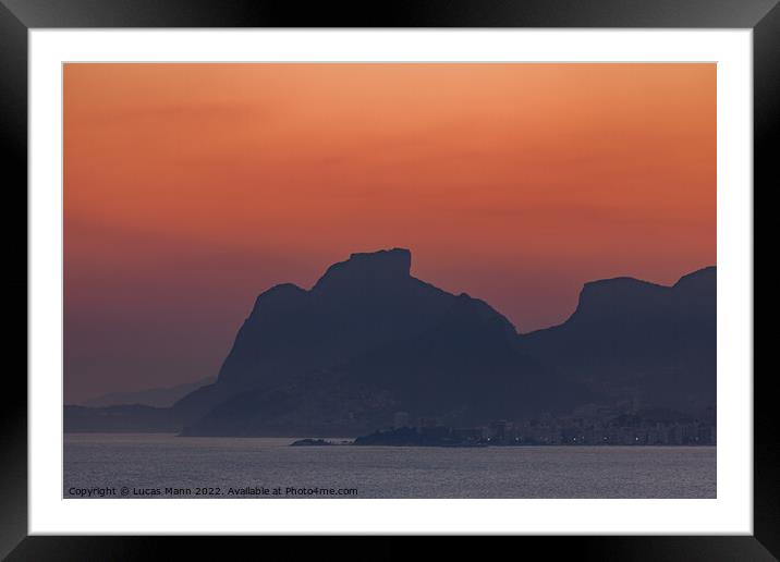 Sunset in Rio de Janeiro Framed Mounted Print by Lucas Mann