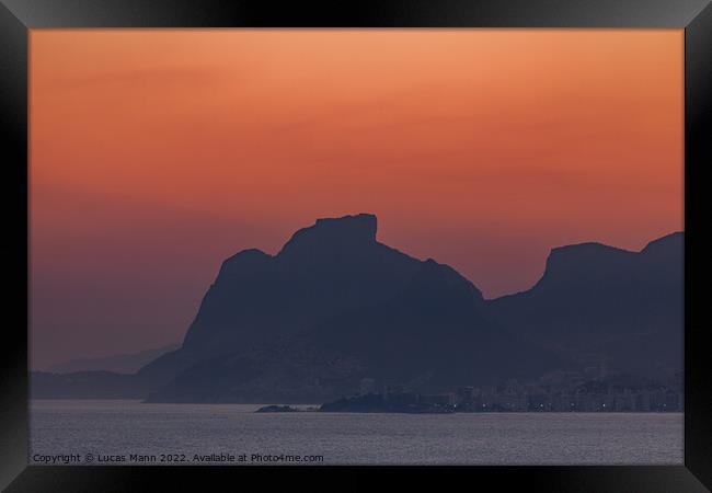 Sunset in Rio de Janeiro Framed Print by Lucas Mann