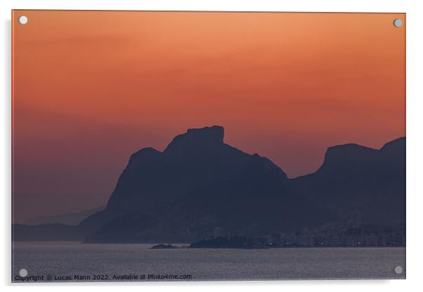 Sunset in Rio de Janeiro Acrylic by Lucas Mann
