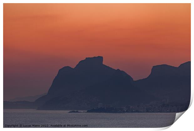 Sunset in Rio de Janeiro Print by Lucas Mann