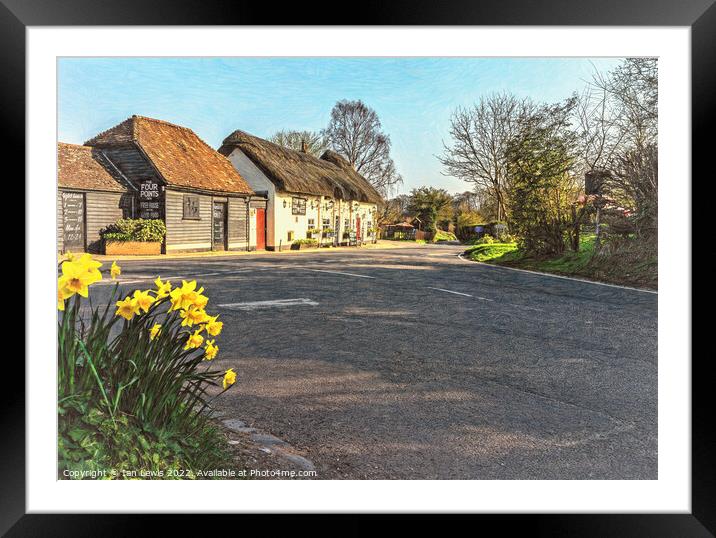 The Four Points Crossroads at Aldworth Framed Mounted Print by Ian Lewis