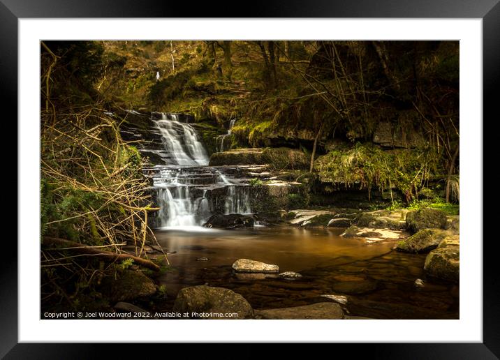 Waterfall Brecon Beacons IIII Framed Mounted Print by Joel Woodward