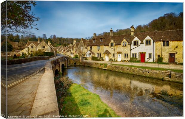 Castle Combe - Cotswolds Wiltshire Canvas Print by John Gilham