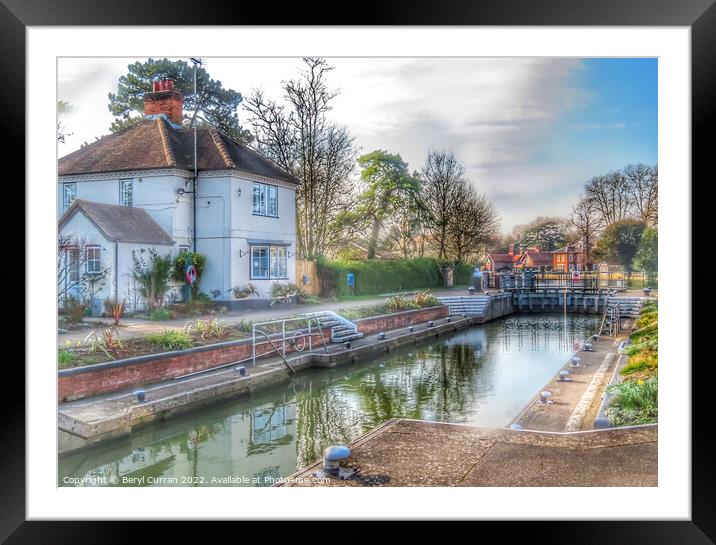 Tranquil Marlow Lock Framed Mounted Print by Beryl Curran