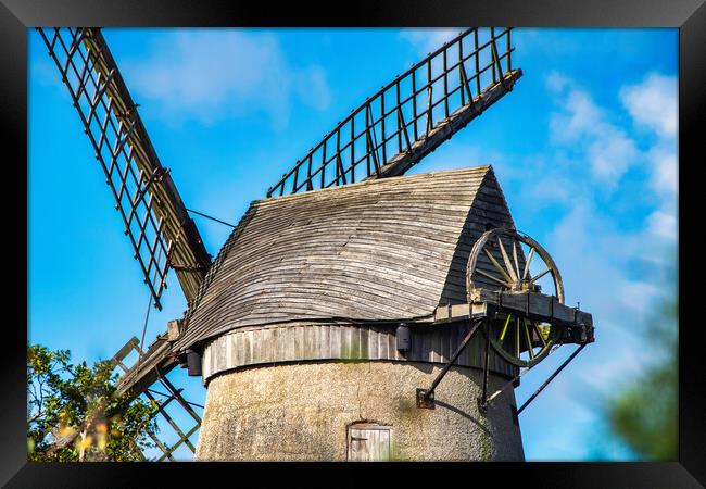 Bidston Windmill Against an Autumn Sky Framed Print by Liam Neon