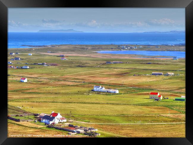 Isle Of Tiree From Ben Hough Over Loch Bhasapoll To Isle Of Eigg  Framed Print by OBT imaging