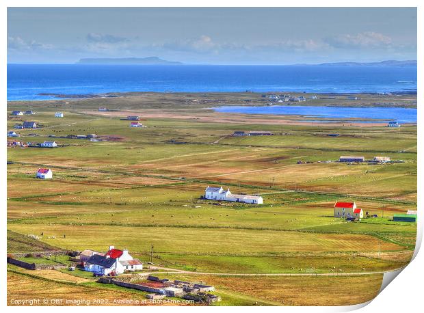 Isle Of Tiree From Ben Hough Over Loch Bhasapoll To Isle Of Eigg  Print by OBT imaging
