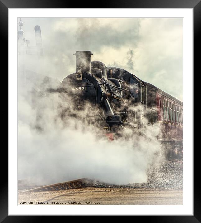 Steam Train Framed Mounted Print by David Smith