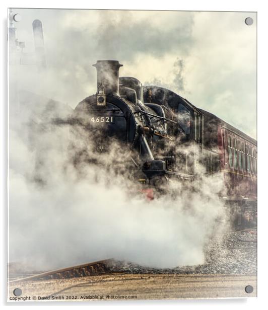 Steam Train Acrylic by David Smith