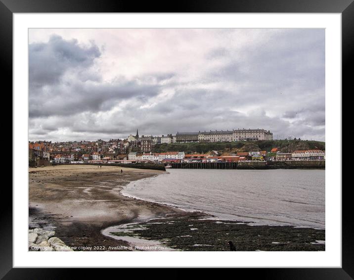 Whitby Coast Framed Mounted Print by andrew copley
