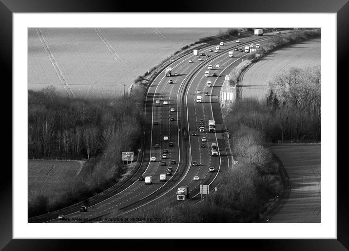 M40 Oxfordshire Framed Mounted Print by Mark Weekes